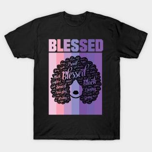 Blessed Words in Afro Christian Religious T-Shirt